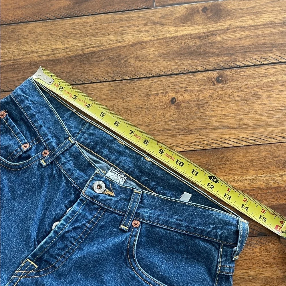 Vintage Lucky Brand Dungarees Easy Rider bootcut blue jeans 6/28 USA made Y2K - Picture 8 of 12